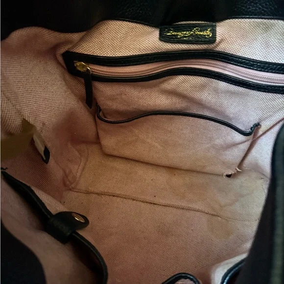 Dooney & Bourke Black Leather Hobo Bag - Picture 2 of 4